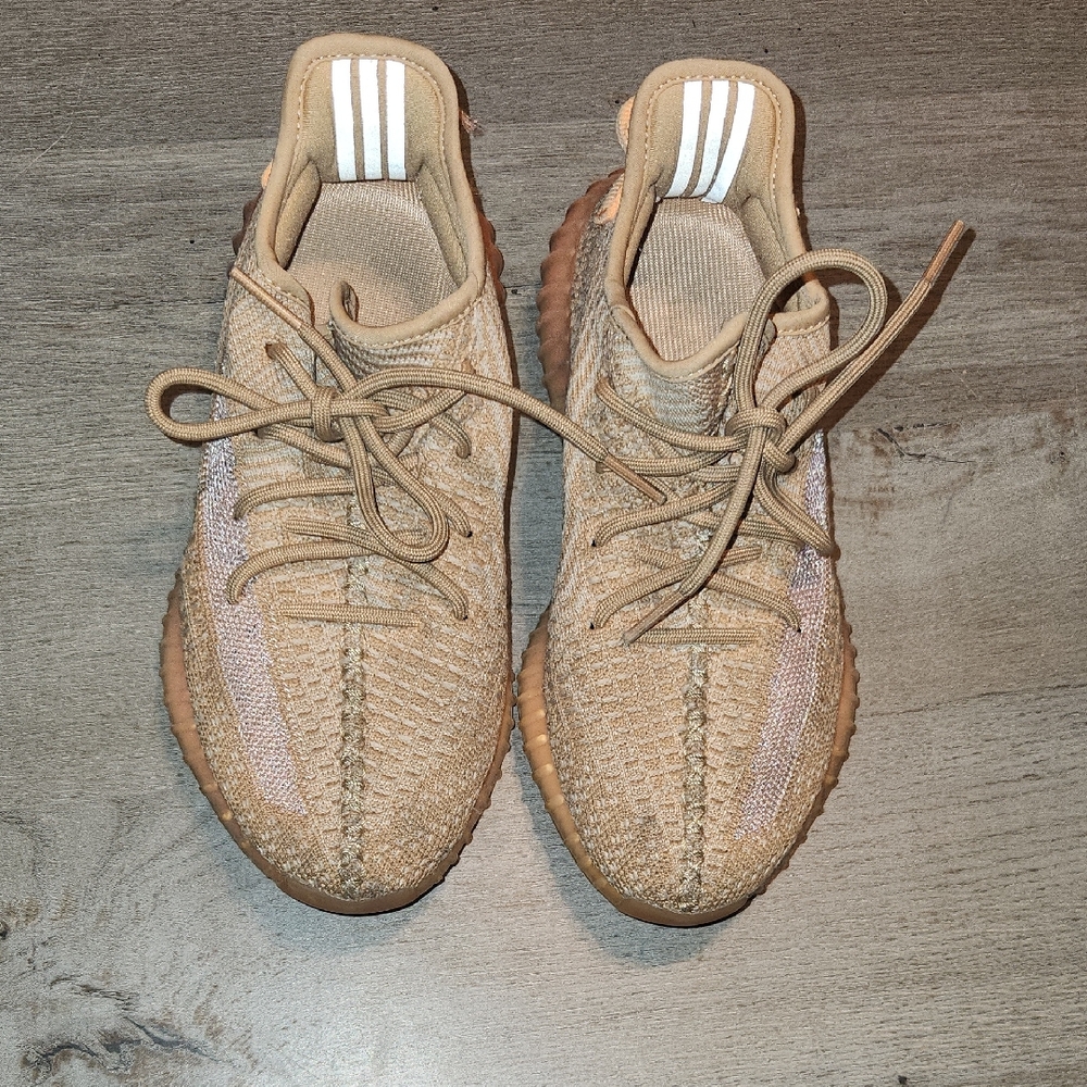 Adidas Women's Yezzy Boost Beige Knit Sneakers